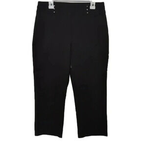 JM collection rivet women's black Capri pants
